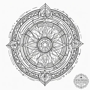 Tattoo design an abstract pattern of overlapp... - эскиз тату (№1754702109_0, 09.08.2025 01:15) — tattoo-photo.ru