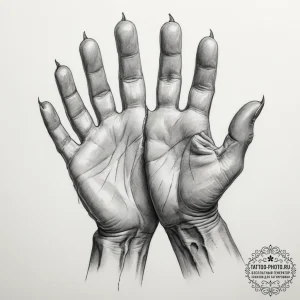 Tattoo design a detailed depiction of callous... - эскиз тату (№1754706654_0, 09.08.2025 02:30) — tattoo-photo.ru