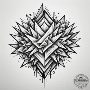 Tattoo design an abstract digital noise patte... - эскиз тату (№1754707245_0, 09.08.2025 02:40) — tattoo-photo.ru