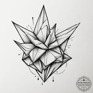 A person folding a complex origami figure., t... - эскиз тату (№1754708826_0, 09.08.2025 03:07) — tattoo-photo.ru