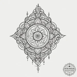 Tattoo sketch a subtle representation of inne... - эскиз тату (№1754717900_0, 09.08.2025 05:38) — tattoo-photo.ru