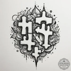Tattoo sketch a puzzle piece that perfectly f... - эскиз тату (№1754720065_0, 09.08.2025 06:14) — tattoo-photo.ru