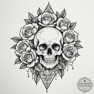 Magnolia, tattoo sketch design, on a clean wh... - эскиз тату (№1754721640_0, 09.08.2025 06:40) — tattoo-photo.ru
