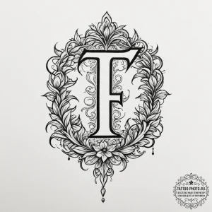 Tattoo design a stylized 'f' for 'respects' b... - эскиз тату (№1754725380_0, 09.08.2025 07:43) — tattoo-photo.ru