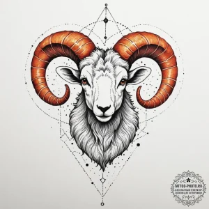 Tattoo sketch an aries ram's head, dissolving... - эскиз тату (№1754725578_0, 09.08.2025 07:46) — tattoo-photo.ru