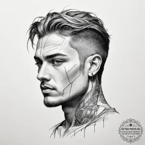Tattoo sketch a powerful, silent sentinel fig... - эскиз тату (№1754726956_0, 09.08.2025 08:09) — tattoo-photo.ru