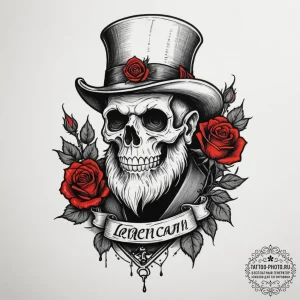 Leprechaun, ink illustration for tattoo, on a... - эскиз тату (№1754730304_0, 09.08.2025 09:05) — tattoo-photo.ru