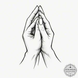 Tattoo design a minimalist tattoo of hands cl... - эскиз тату (№1754731882_0, 09.08.2025 09:31) — tattoo-photo.ru