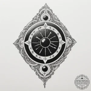 Tattoo design a zodiac symbol carved into wha... - эскиз тату (№1754732476_0, 09.08.2025 09:41) — tattoo-photo.ru