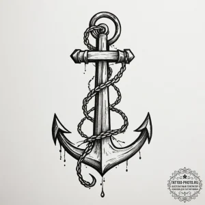Tattoo design a tiny, symbolic anchor., tatto... - эскиз тату (№1754734878_0, 09.08.2025 10:21) — tattoo-photo.ru
