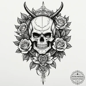 Samurai, ink illustration for tattoo, muted c... - эскиз тату (№1754736868_0, 09.08.2025 10:54) — tattoo-photo.ru