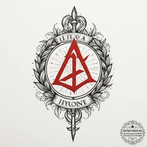 124. tattoo design: a minimalist "lelya" rune... - эскиз тату (№1754743583_0, 09.08.2025 12:46) — tattoo-photo.ru