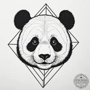 Panda, tattoo drawing outline, on a clean whi... - эскиз тату (№1754743784_0, 09.08.2025 12:49) — tattoo-photo.ru