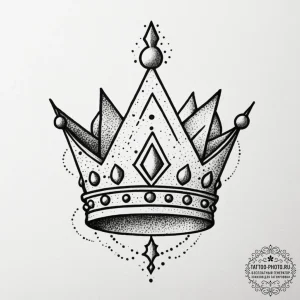 Tattoo sketch a subtle crown outline over a n... - эскиз тату (№1754746562_0, 09.08.2025 13:36) — tattoo-photo.ru