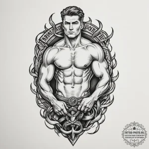 Tattoo sketch exposed muscle fibers or bone,... - эскиз тату (№1754753645_0, 09.08.2025 15:34) — tattoo-photo.ru