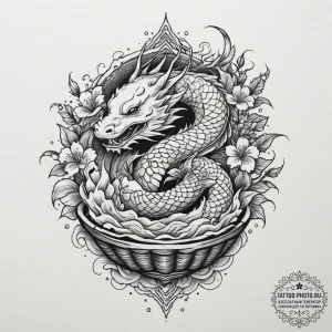 Tattoo sketch a delicate, woven basket patter... - эскиз тату (№1754754045_0, 09.08.2025 15:40) — tattoo-photo.ru