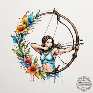 Tattoo sketch a sagittarius archer, drawing a... - эскиз тату (№1754759454_0, 09.08.2025 17:10) — tattoo-photo.ru