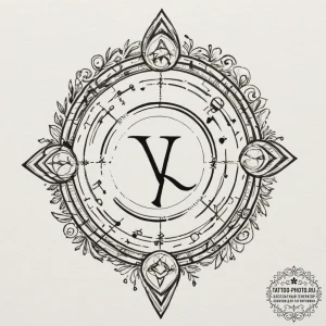 95. tattoo sketch: "vetar" rune surrounded by... - эскиз тату (№1754759862_0, 09.08.2025 17:17) — tattoo-photo.ru
