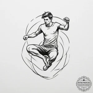 Tattoo design a stylized representation of po... - эскиз тату (№1754764285_0, 09.08.2025 18:31) — tattoo-photo.ru