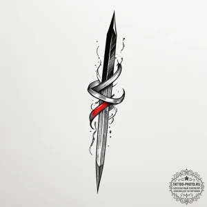 Blade, ink illustration for tattoo, on a clea... - эскиз тату (№1754764692_0, 09.08.2025 18:38) — tattoo-photo.ru