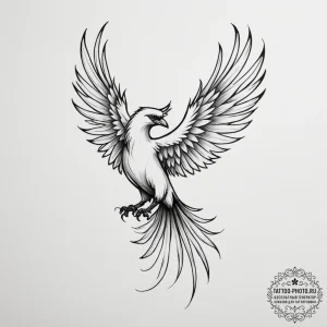 Firebird - эскиз тату (№1754767482_0, 09.08.2025 19:24) — tattoo-photo.ru