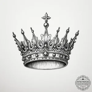 Crown - эскиз тату (№1754771499_0, 09.08.2025 20:31) — tattoo-photo.ru