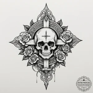 Tattoo design a single, small, unadorned cros... - эскиз тату (№1754779533_0, 09.08.2025 22:45) — tattoo-photo.ru