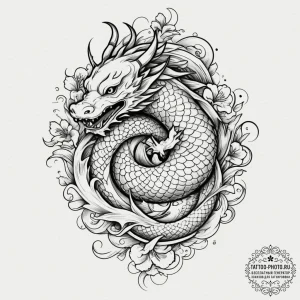 Tattoo design a continuous abstract line that... - эскиз тату (№1754780753_0, 09.08.2025 23:05) — tattoo-photo.ru