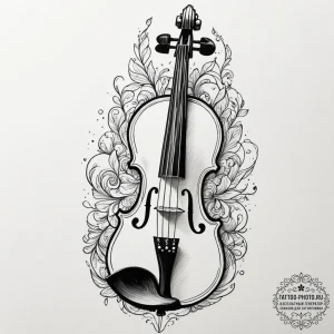 Tattoo sketch a classical musical instrument... - эскиз тату (№1754782953_0, 09.08.2025 23:42) — tattoo-photo.ru