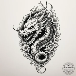 A skeleton key, concept art for tattoo, black... - эскиз тату (№1754783151_0, 09.08.2025 23:45) — tattoo-photo.ru