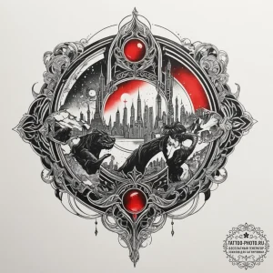 Tattoo design an abstract representation of a... - эскиз тату (№1754784918_0, 10.08.2025 00:15) — tattoo-photo.ru
