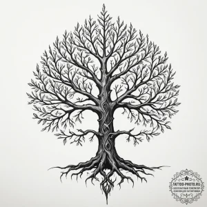 The white tree of gondor - эскиз тату (№1754785905_0, 10.08.2025 00:31) — tattoo-photo.ru