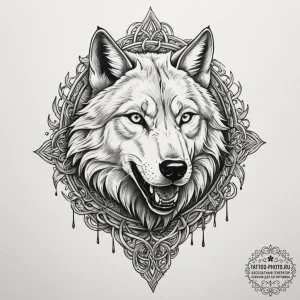 Tattoo sketch a fenrir wolf, breaking free fr... - эскиз тату (№1754791071_0, 10.08.2025 01:57) — tattoo-photo.ru