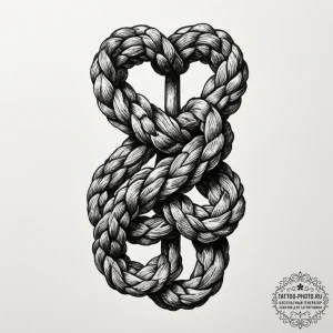 Tattoo sketch a climbing rope forming a stron... - эскиз тату (№1754798258_0, 10.08.2025 03:57) — tattoo-photo.ru