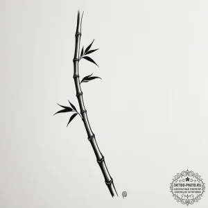 Tattoo sketch a bamboo stalk, bending but not... - эскиз тату (№1754799248_0, 10.08.2025 04:14) — tattoo-photo.ru