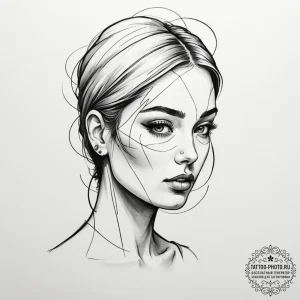 Tattoo sketch an abstract representation of i... - эскиз тату (№1754803414_0, 10.08.2025 05:23) — tattoo-photo.ru