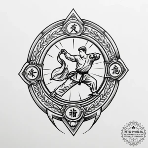 Tattoo sketch a combat sports symbol (e.g., m... - эскиз тату (№1754806774_0, 10.08.2025 06:19) — tattoo-photo.ru