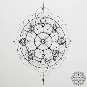 Tattoo sketch a small dotwork constellation r... - эскиз тату (№1754810464_0, 10.08.2025 07:21) — tattoo-photo.ru