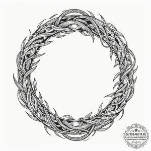 Tattoo sketch a stylized 'ouroboros' for eter... - эскиз тату (№1754814727_0, 10.08.2025 08:32) — tattoo-photo.ru