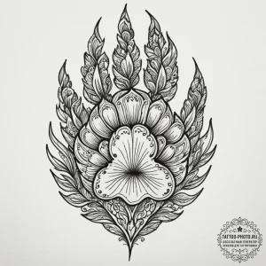 Bear's paw, tattoo drawing outline, on a clea... - эскиз тату (№1754815311_0, 10.08.2025 08:41) — tattoo-photo.ru