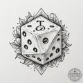 Tattoo sketch a minimalist d6 dice linework.,... - эскиз тату (№1754819388_0, 10.08.2025 09:49) — tattoo-photo.ru