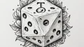 Tattoo sketch a minimalist d6 dice linework.,... - эскиз тату (№1754819388_0, 10.08.2025 09:49) — tattoo-photo.ru
