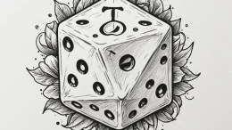 Tattoo sketch a minimalist d6 dice linework.,... - эскиз тату (№1754819388_0, 10.08.2025 09:49) — tattoo-photo.ru