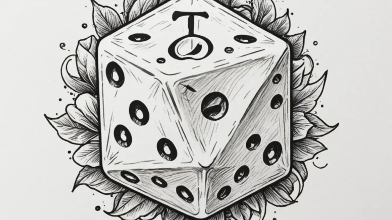 Tattoo sketch a minimalist d6 dice linework.,... - эскиз тату (№1754819388_0, 10.08.2025 09:49) — tattoo-photo.ru