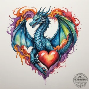 Tattoo sketch a guardian dragon coiled around... - эскиз тату (№1754823259_0, 10.08.2025 10:54) — tattoo-photo.ru