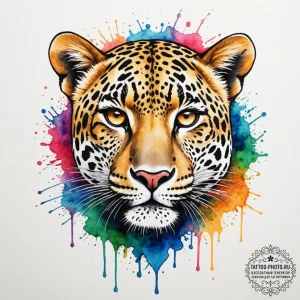 Leopard, tattoo drawing outline, bold outline... - эскиз тату (№1754823648_0, 10.08.2025 11:00) — tattoo-photo.ru