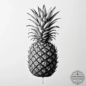 Pineapple - эскиз тату (№1754828232_0, 10.08.2025 12:17) — tattoo-photo.ru
