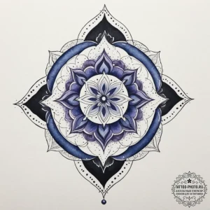 Tattoo sketch: watercolor splashes of deep bl... - эскиз тату (№1754829236_0, 10.08.2025 12:33) — tattoo-photo.ru