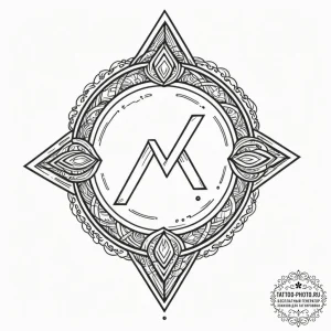 Tattoo sketch a minimalist icon of a "pause m... - эскиз тату (№1754829647_0, 10.08.2025 12:40) — tattoo-photo.ru