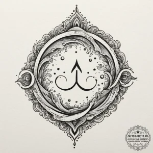 Tattoo sketch aquarius's water symbol subtly... - эскиз тату (№1754832059_0, 10.08.2025 13:20) — tattoo-photo.ru